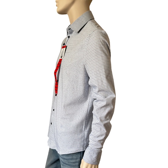 Modern English Button Front Shirt Long Sleeve 100% Cotton - Picture 3 of 11